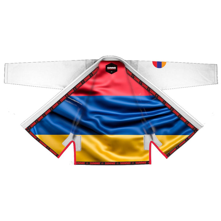 Armenia White Sublimation Brazilian Jiu Jitsu Gi (BJJ GI) - Summo Sports