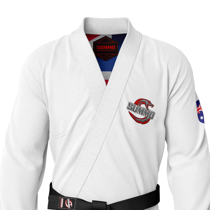 Australian White Sublimation Brazilian Jiu Jitsu Gi (BJJ GI) - Summo Sports