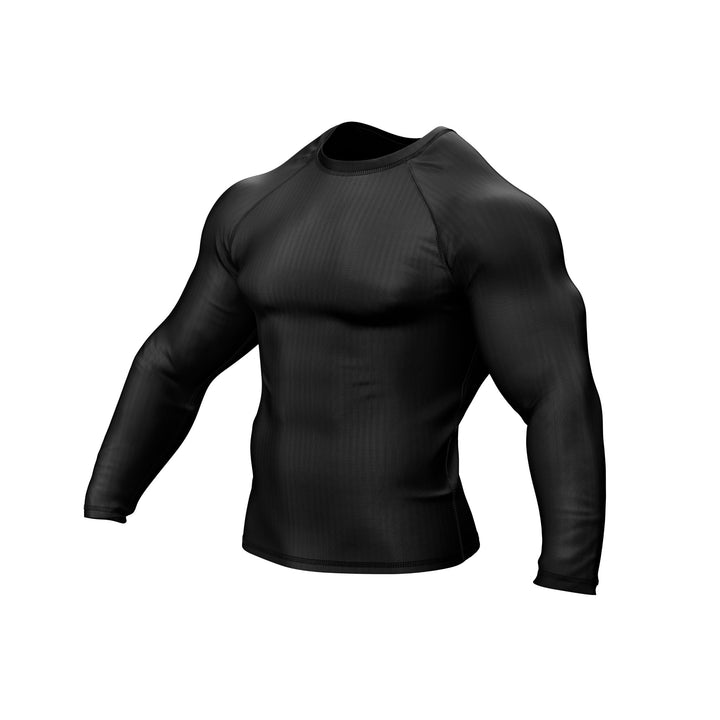 Black with Black Sleeves Ranked Rashguard - Summo Sports