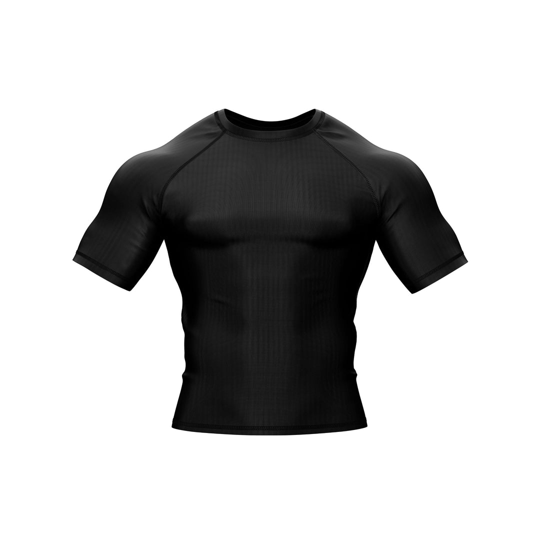 Black with Black Sleeves Ranked Rashguard - Summo Sports