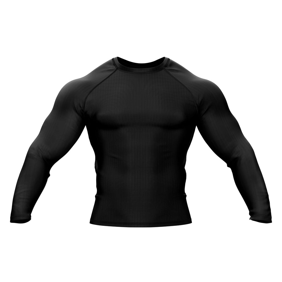 Black with Black Sleeves Ranked Rashguard - Summo Sports