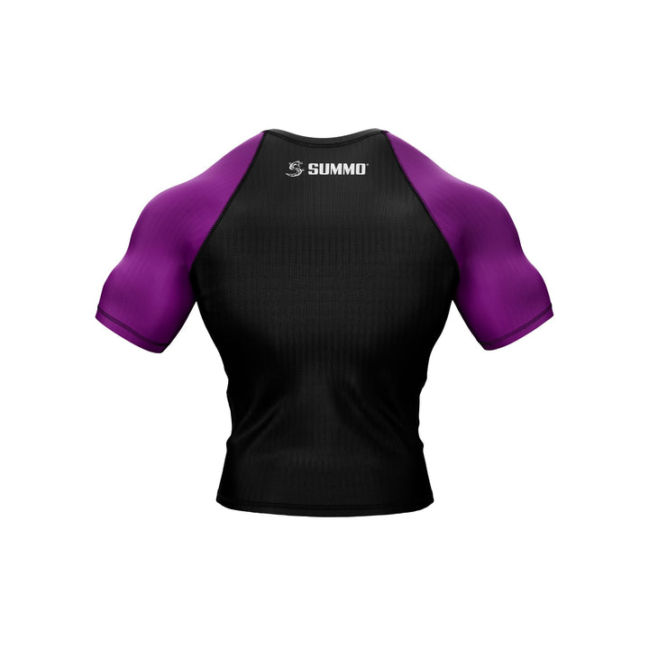 Black with Purple Sleeves Ranked Rashguard - Summo Sports