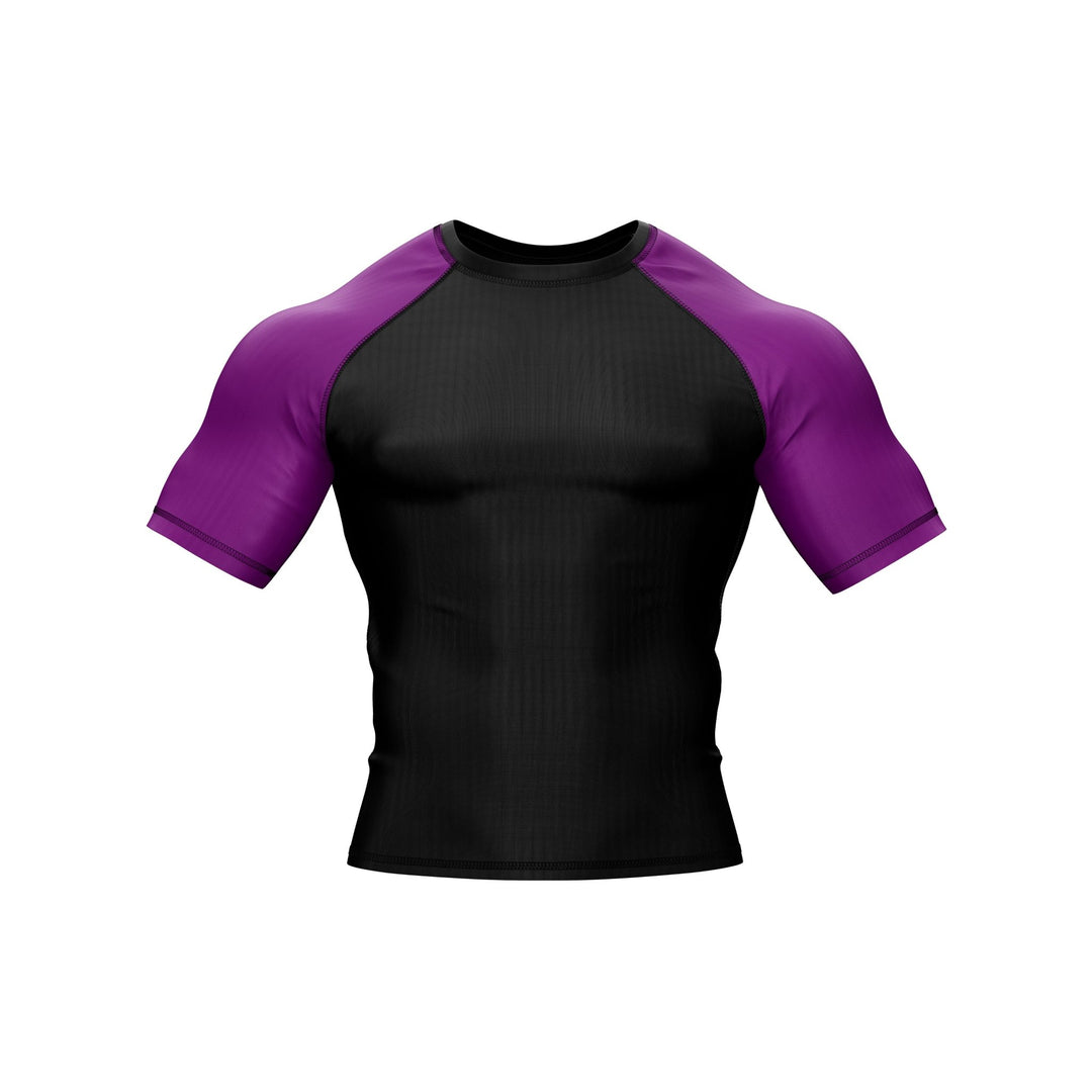 Black with Purple Sleeves Ranked Rashguard - Summo Sports