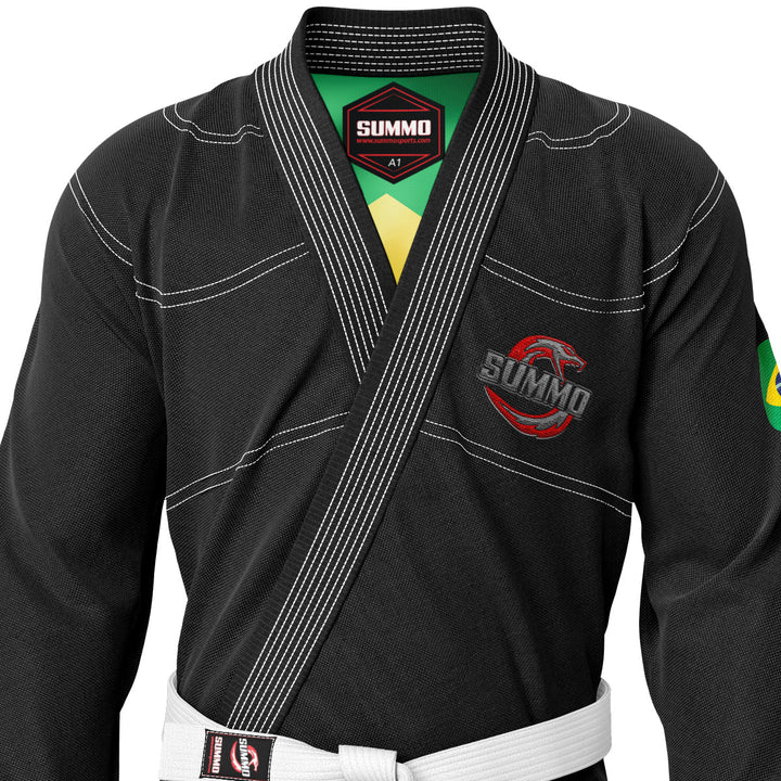 Brazilian Black Sublimation Brazilian Jiu Jitsu Gi (BJJ GI) - Summo Sports