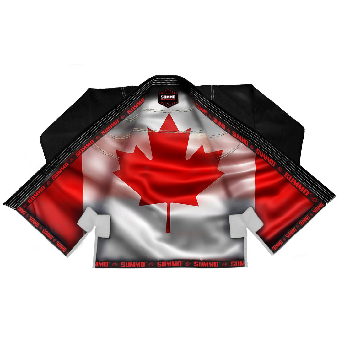 Canadian Black Sublimation Brazilian Jiu Jitsu Gi (BJJ GI) - Summo Sports