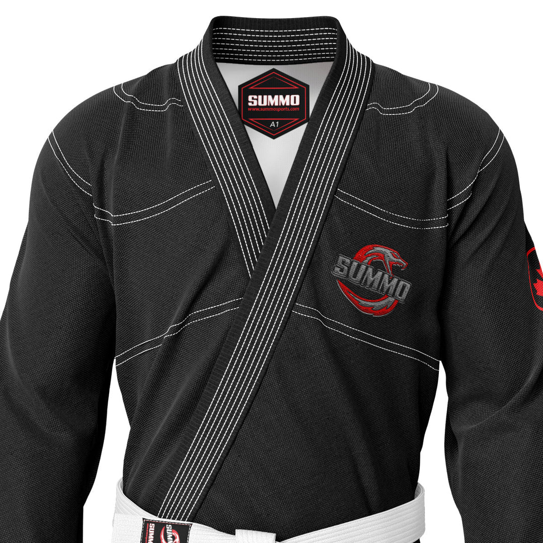 Canadian Black Sublimation Brazilian Jiu Jitsu Gi (BJJ GI) - Summo Sports