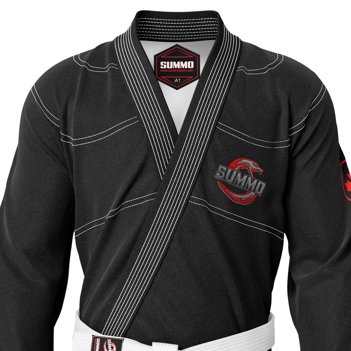 Canadian Black Sublimation Brazilian Jiu Jitsu Gi (BJJ GI) - Summo Sports