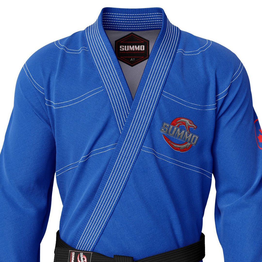 Canadian Blue Sublimation Brazilian Jiu Jitsu Gi (BJJ GI) - Summo Sports