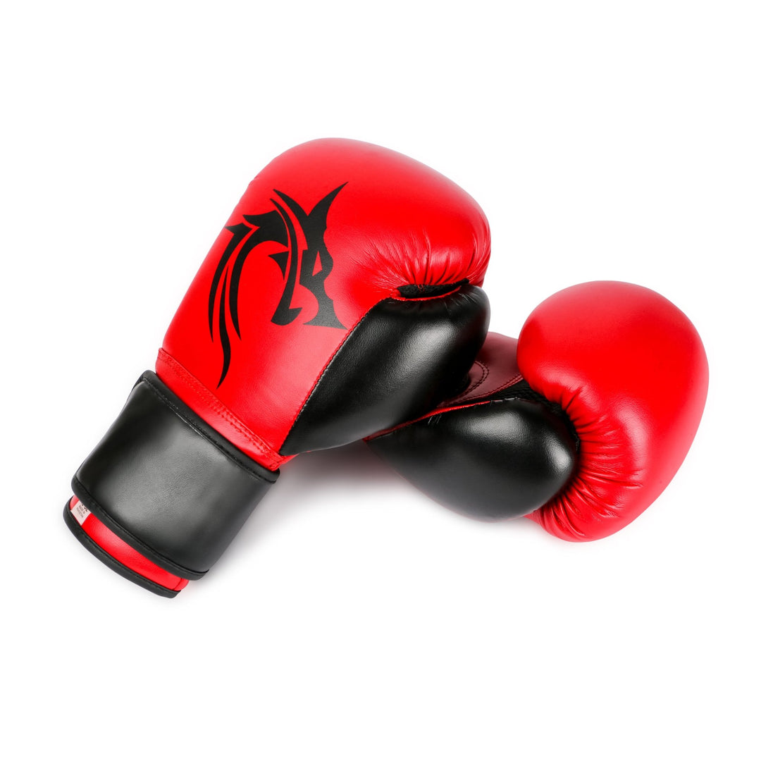 Classic Red Leather Boxing Training Gloves - Summo Sports