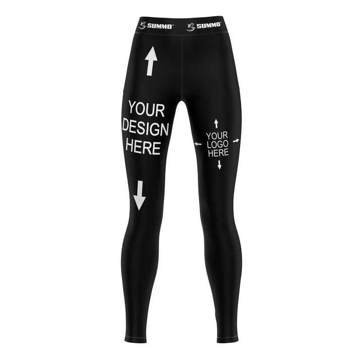 Custom Black Compression Pants - Summo Sports