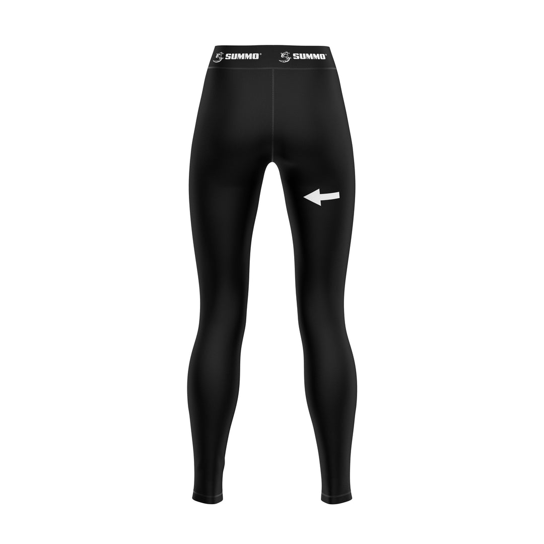 Custom Black Compression Pants - Summo Sports