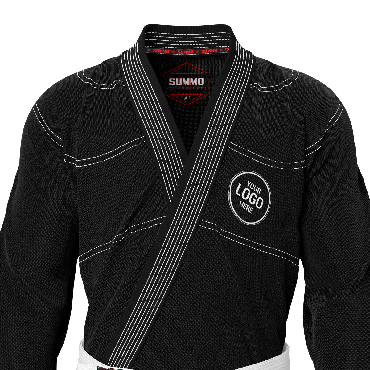 Custom Name/Logo Black Brazilian Jiu Jitsu Gi (BJJ GI) - Summo Sports
