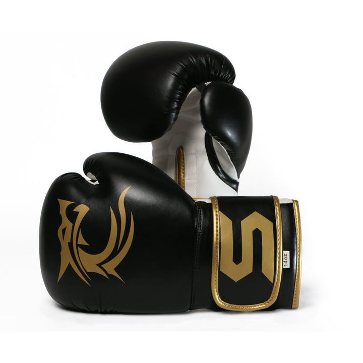 Dragon Gold Leather Boxing Training Gloves - Summo Sports