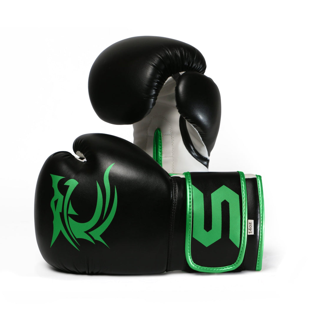 Dragon Green Leather Boxing Training Gloves - Summo Sports