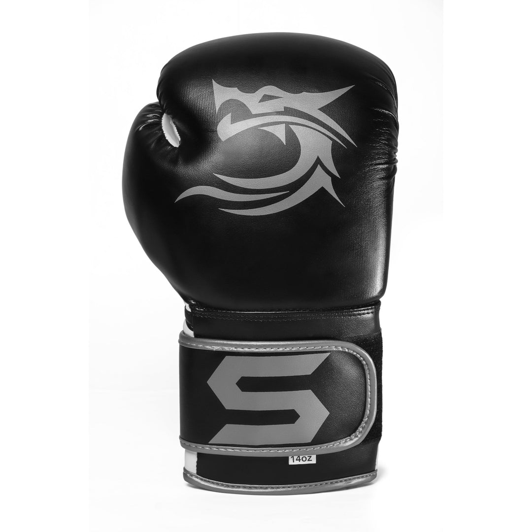 Dragon Silver Leather Boxing Training Gloves - Summo Sports