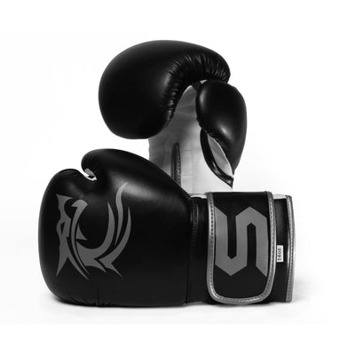Dragon Silver Leather Boxing Training Gloves - Summo Sports