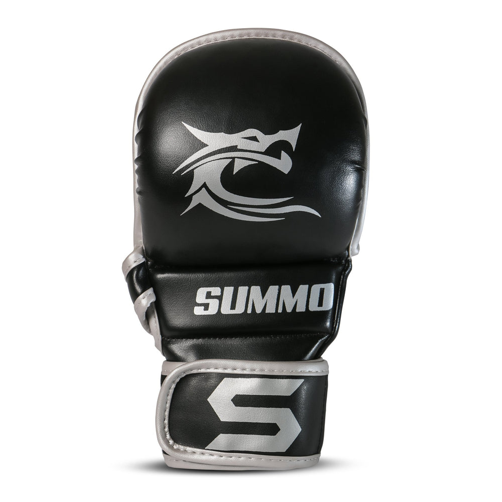 Dragon Silver Leather Sparring Gloves - Summo Sports