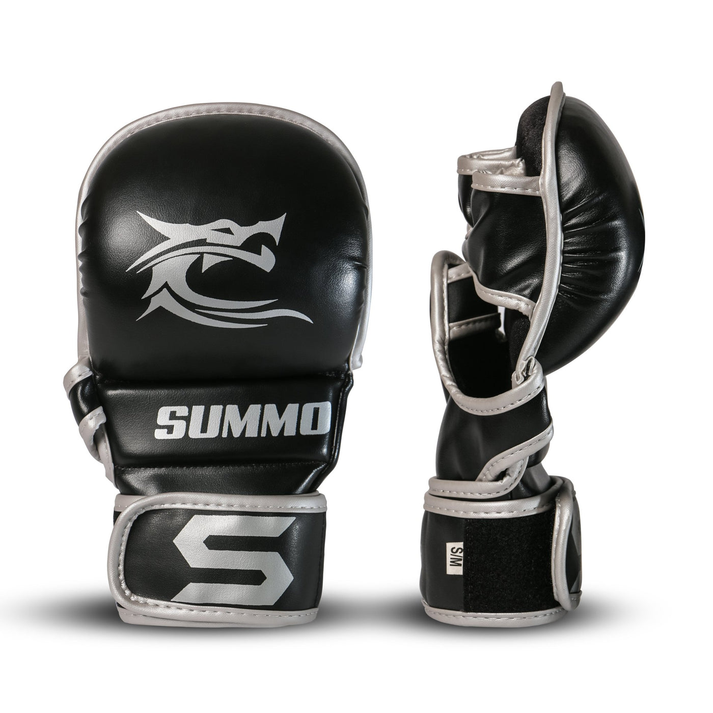 Dragon Silver Leather Sparring Gloves - Summo Sports