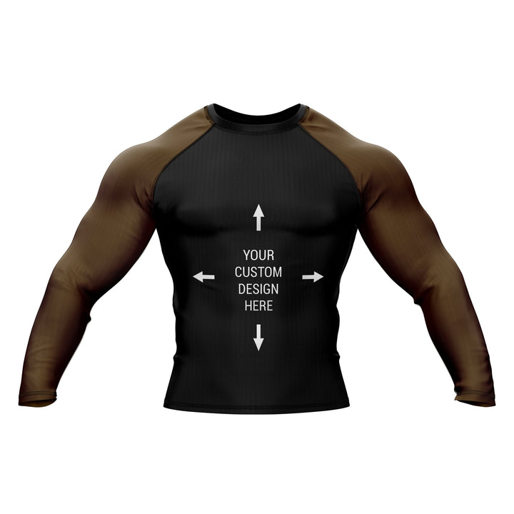 Exclusive Custom Brown Rashguard / Compression Top - Summo Sports