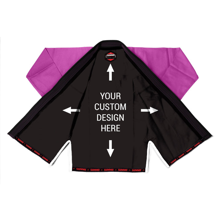 Exclusive Pink Rash Guard lining With Your Logo/Name BJJ GI - Summo Sports