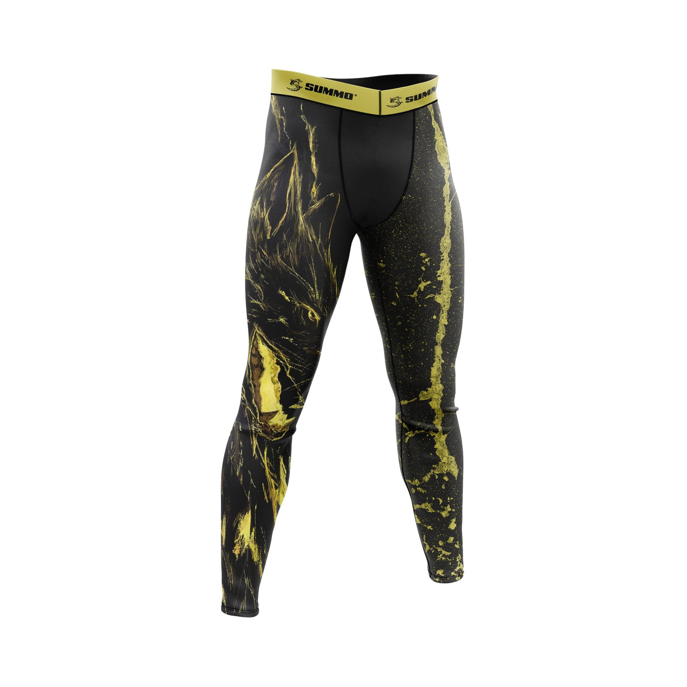 Fiery Wolf Compression Pants for Men/Women - Summo Sports