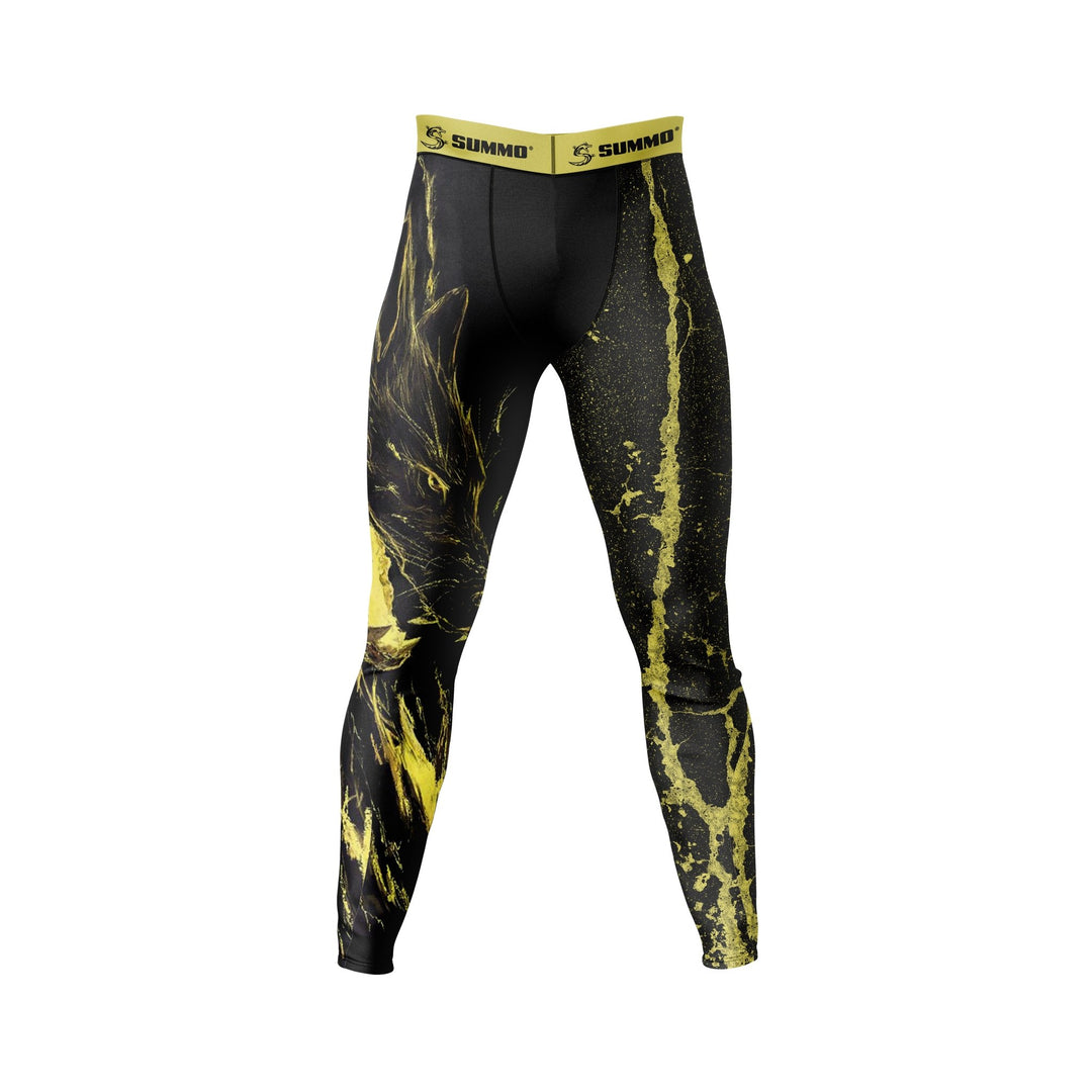 Fiery Wolf Compression Pants for Men/Women - Summo Sports