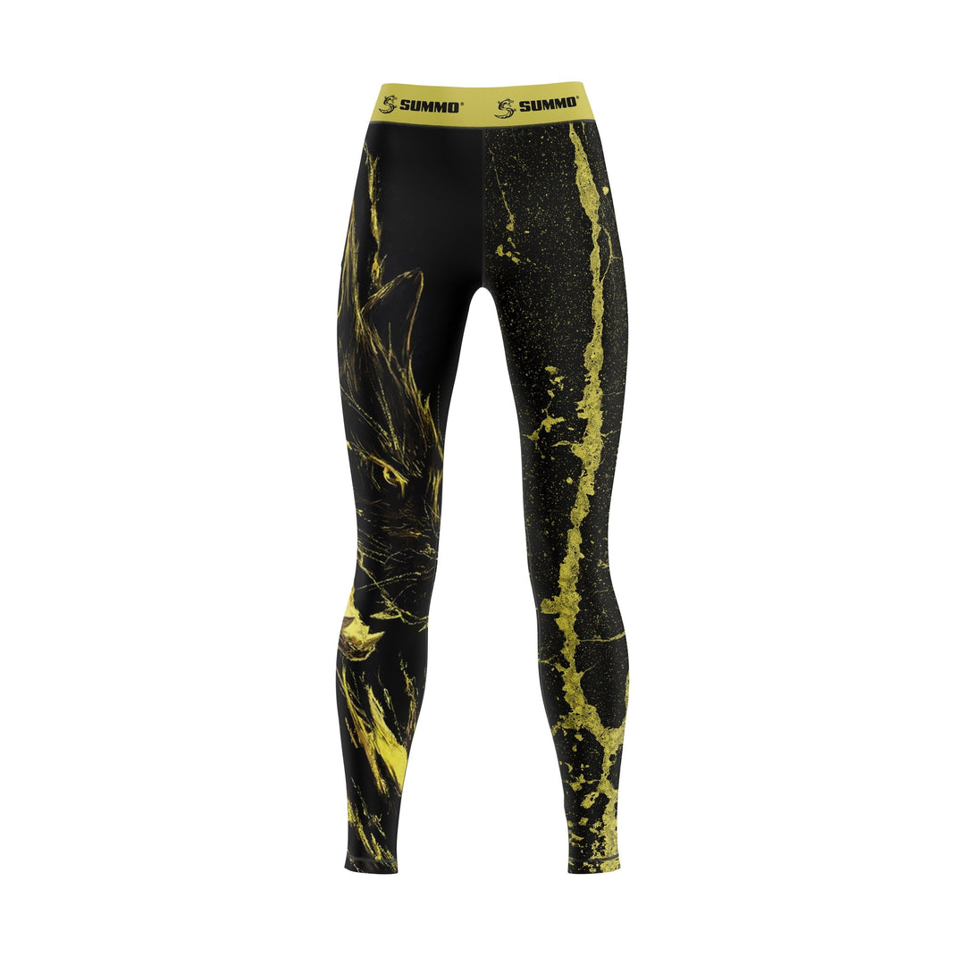 Fiery Wolf Compression Pants for Men/Women - Summo Sports