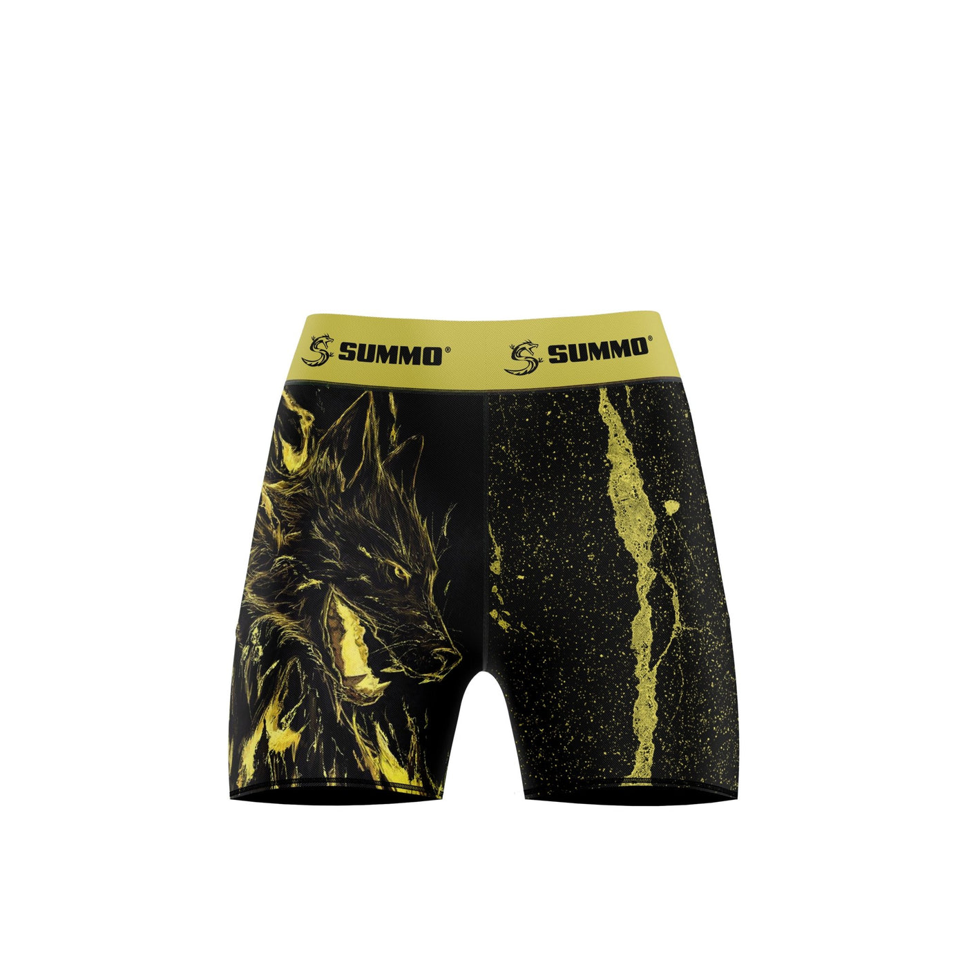 Fiery Wolf Compression Shorts - Summo Sports