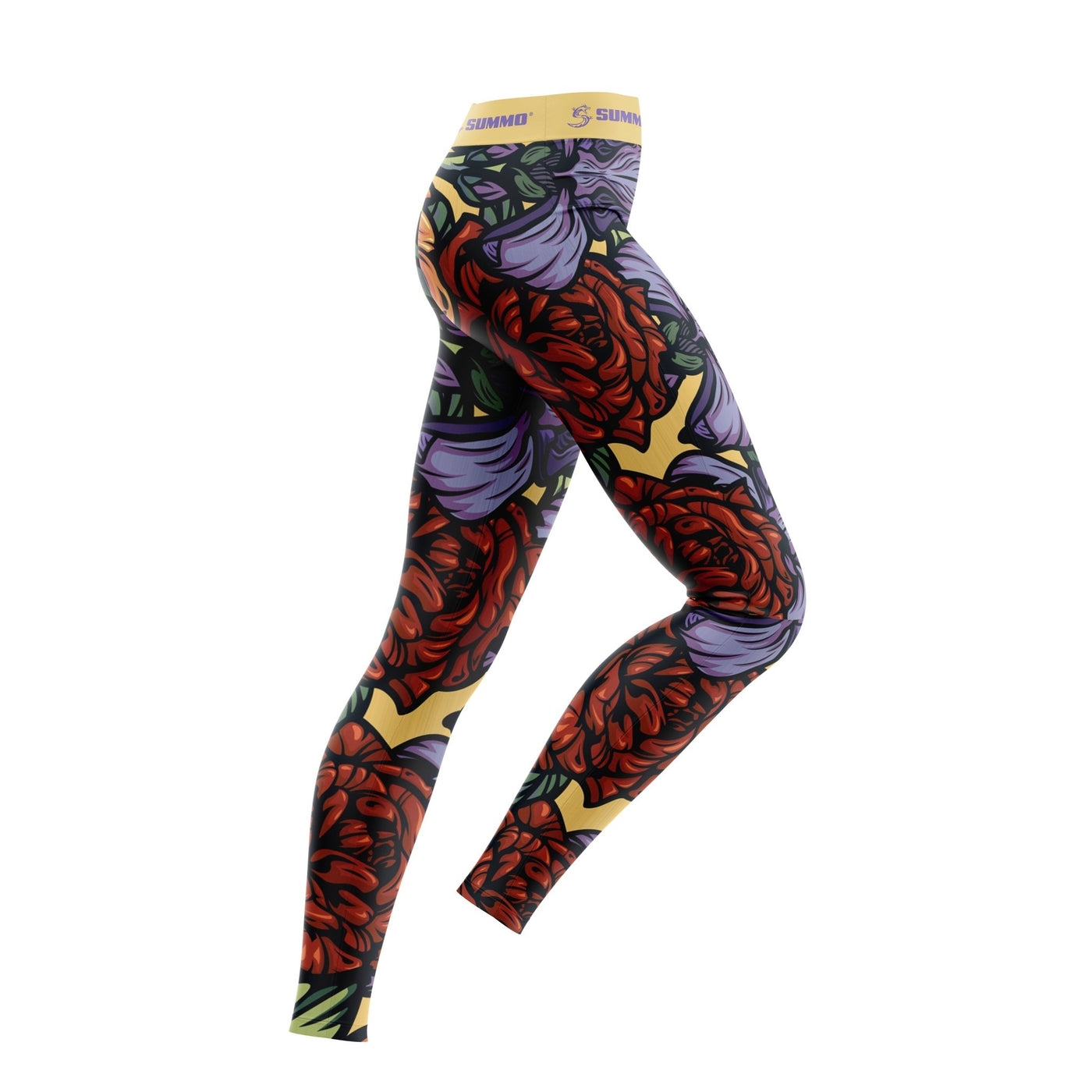 Floral Compression Pants For Women - Summo Sports