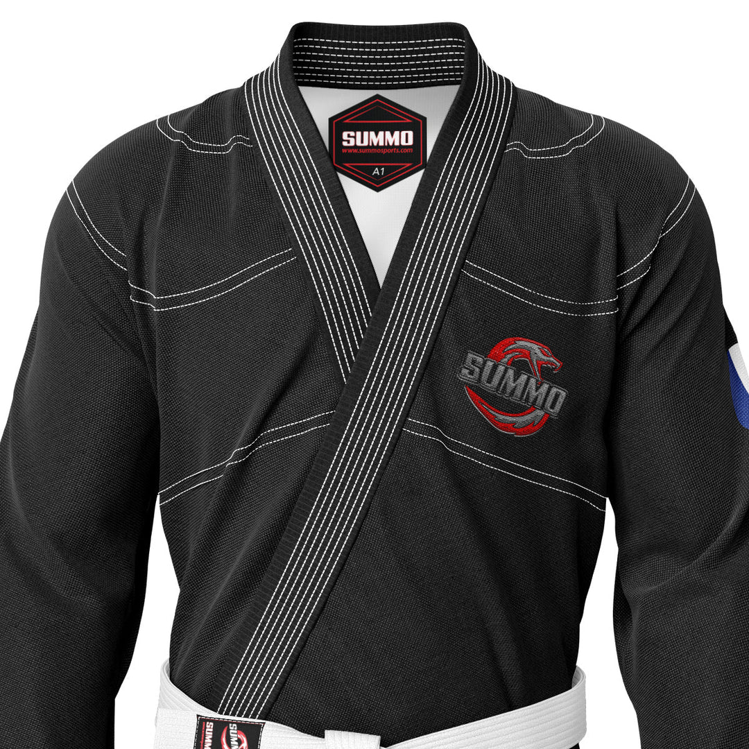 French Black Sublimation Brazilian Jiu Jitsu Gi (BJJ GI) - Summo Sports