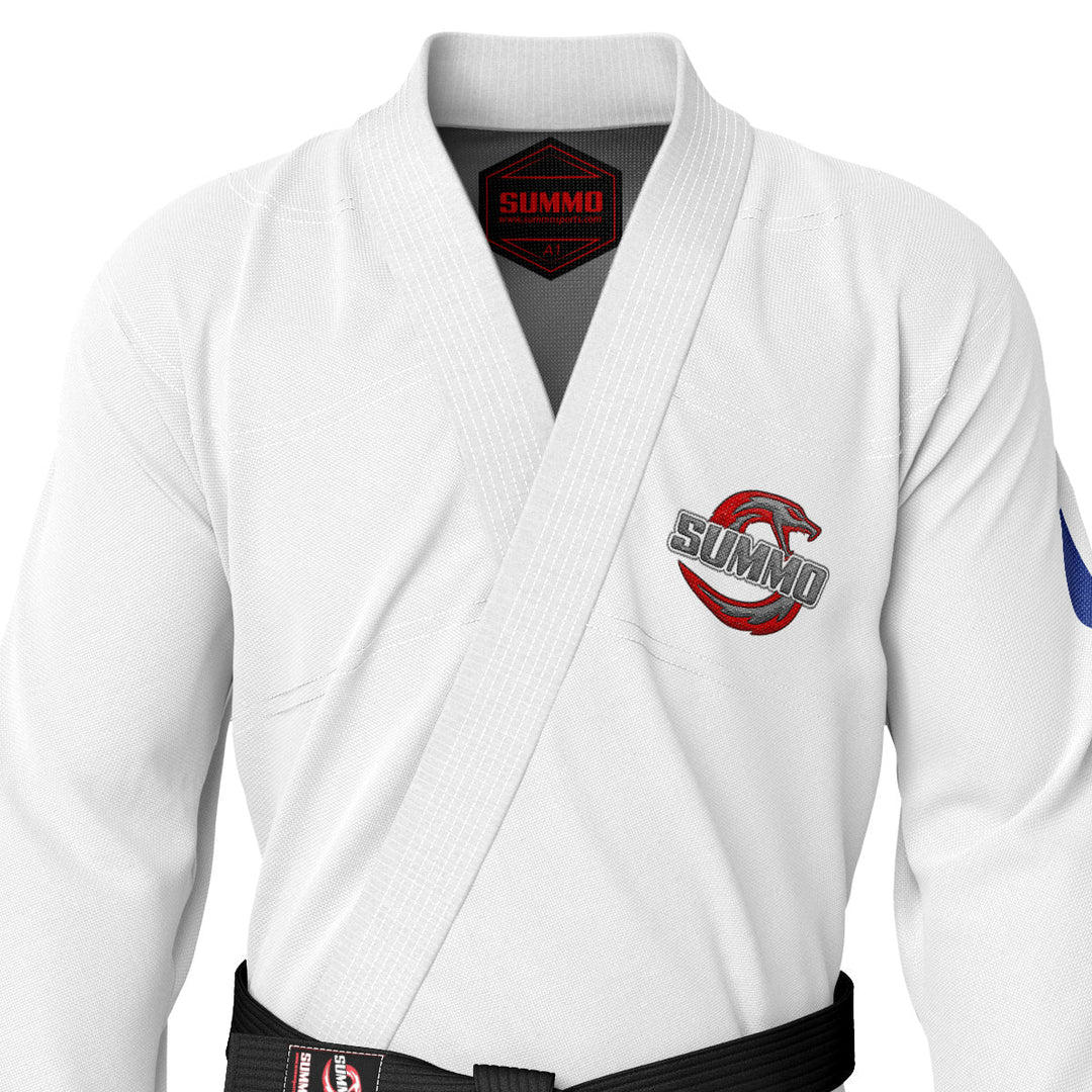 French White Sublimation Brazilian Jiu Jitsu Gi (BJJ GI) - Summo Sports