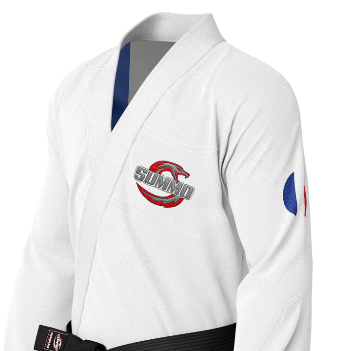 French White Sublimation Brazilian Jiu Jitsu Gi (BJJ GI) - Summo Sports