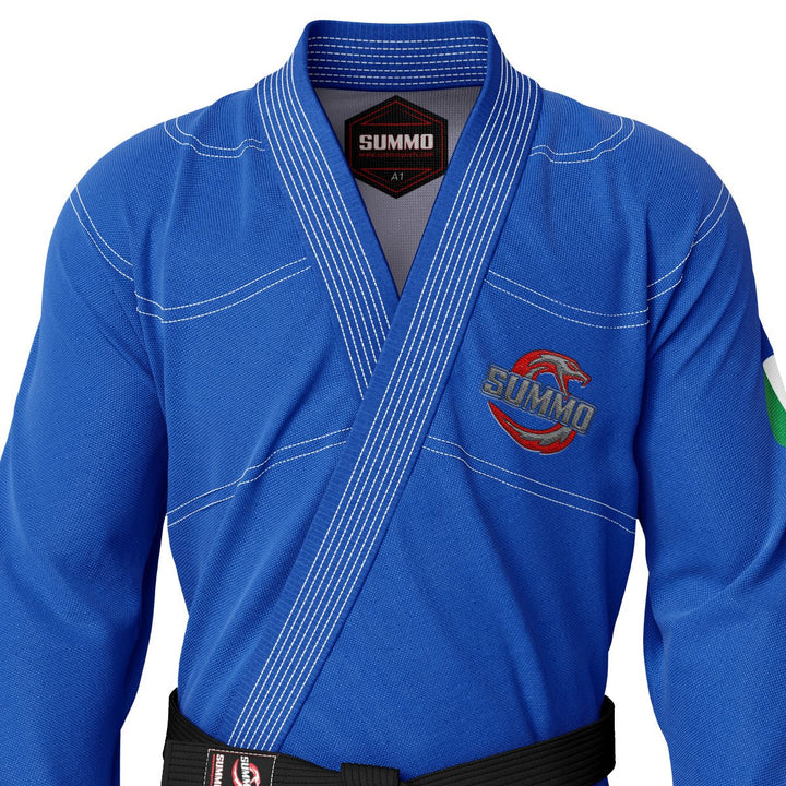 Italian Blue Sublimation Brazilian Jiu Jitsu Gi (BJJ GI) - Summo Sports