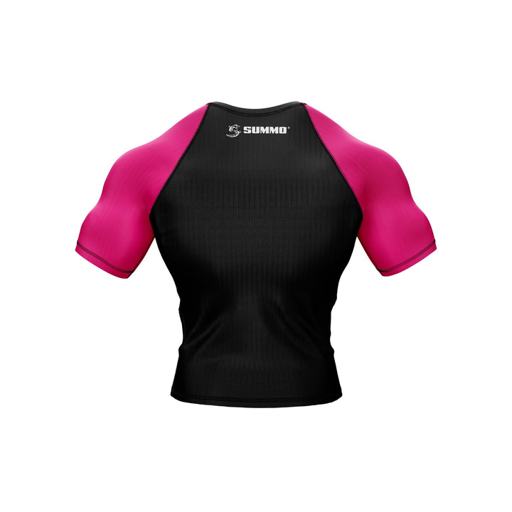 Pink Combatant Premium Bjj Rash Guard For Men/Women - Summo Sports