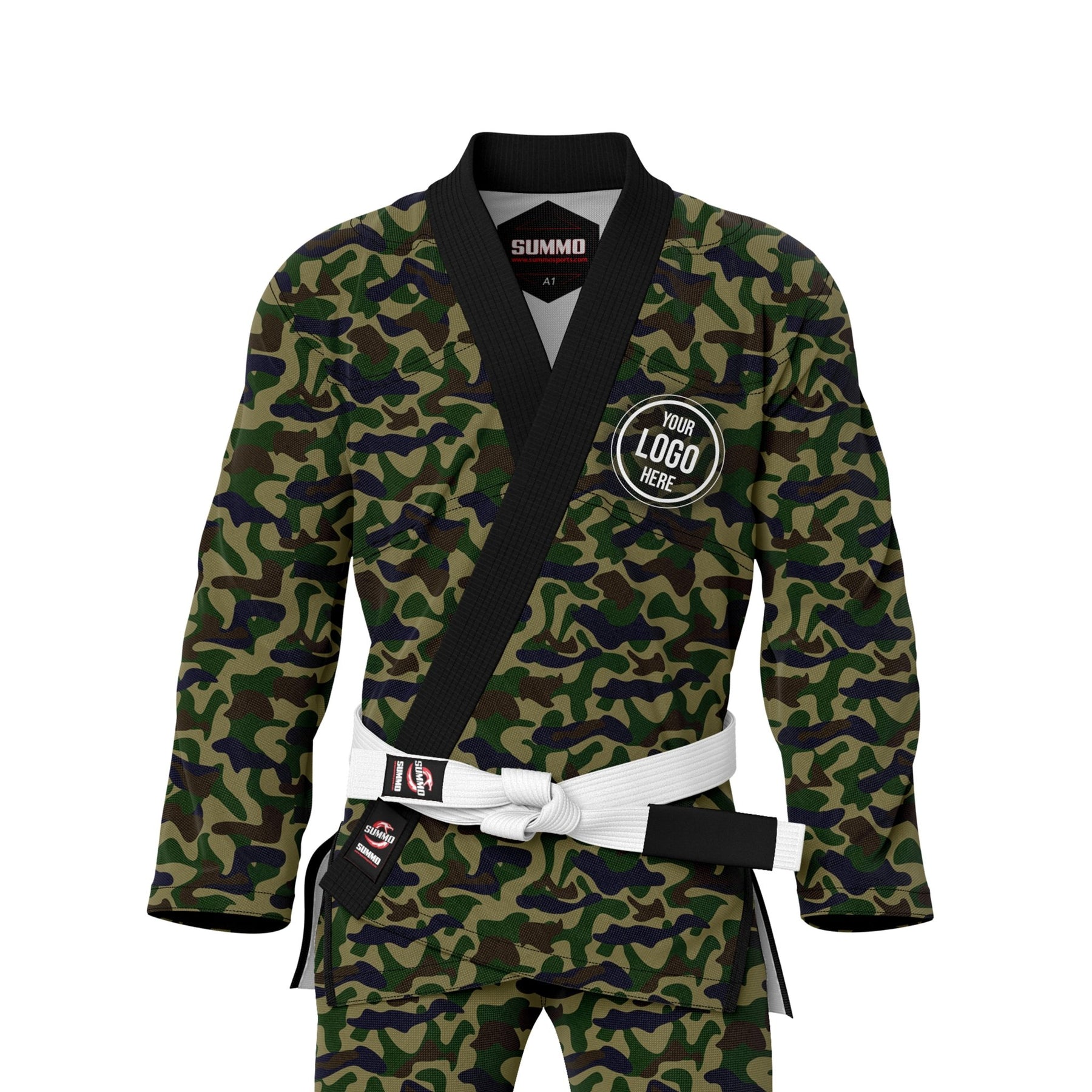 KOMBAT USA Classic Lightning BJJ GI - Ultra Light 380 GSM IBJJF Approved Jiu Jitsu Uniform With White Belt