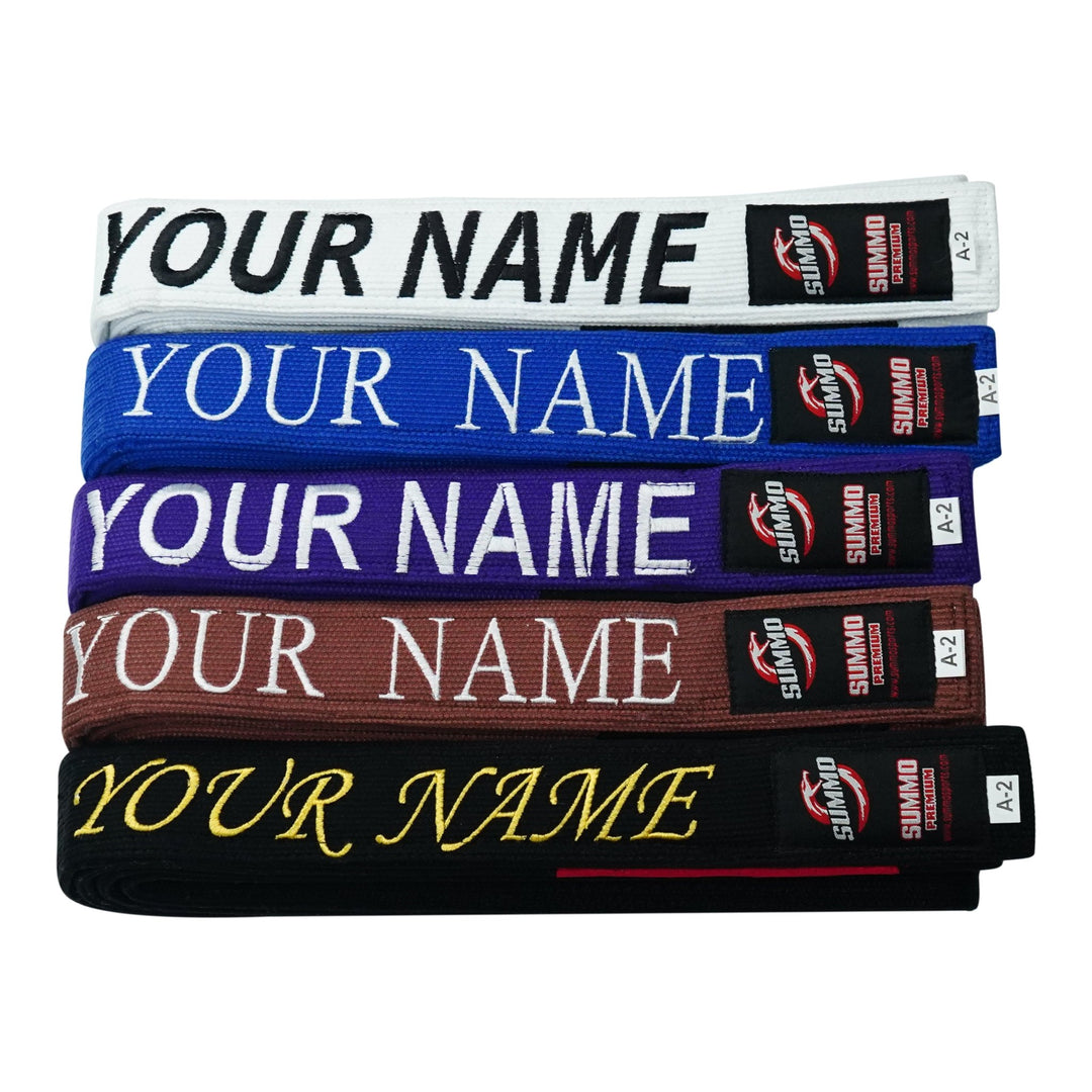 Premium Custom Name Brazilian Jiu Jitsu BJJ Belt - Summo Sports