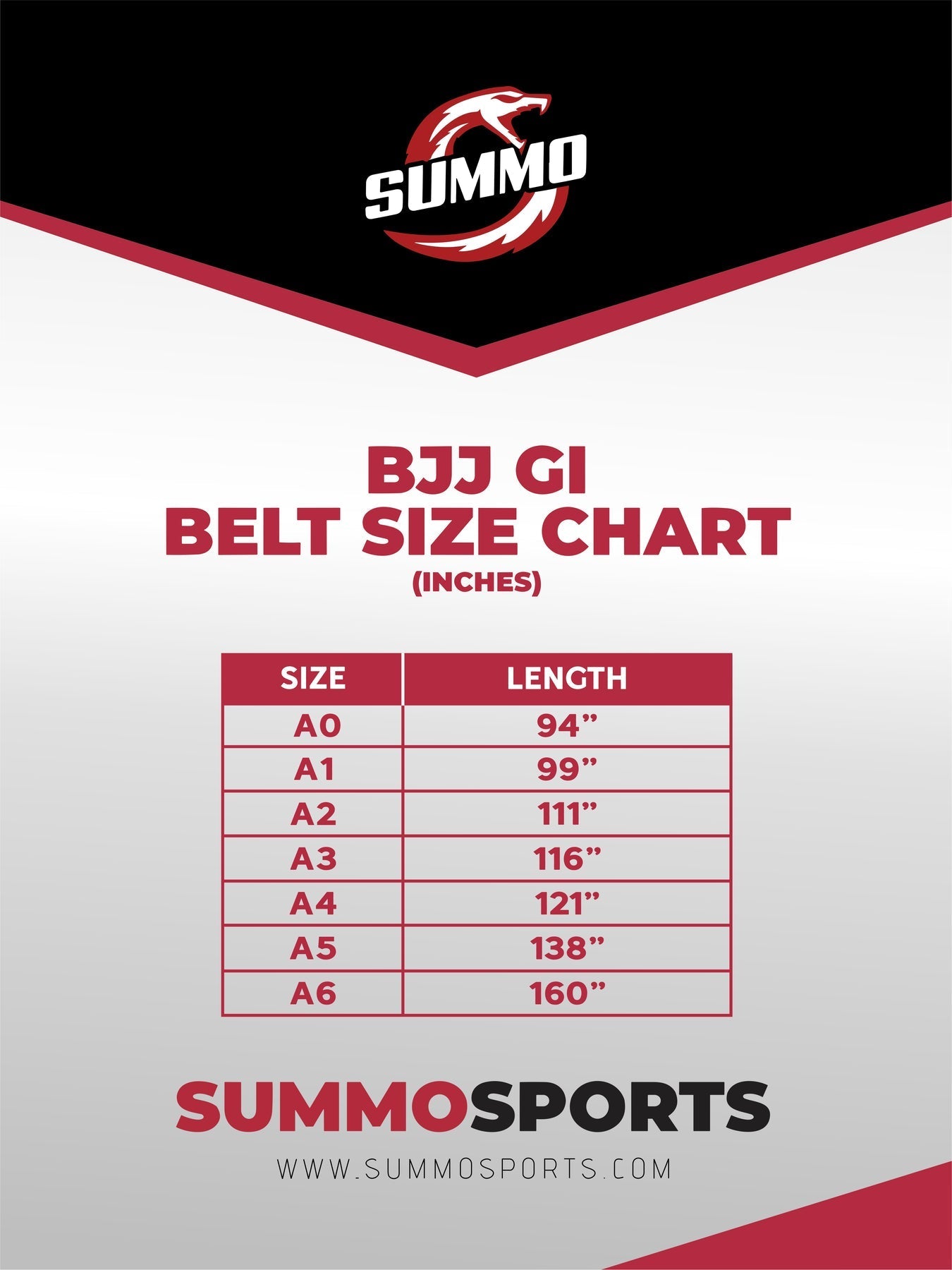 Premium Custom Name Brazilian Jiu Jitsu BJJ Belt - Summo Sports