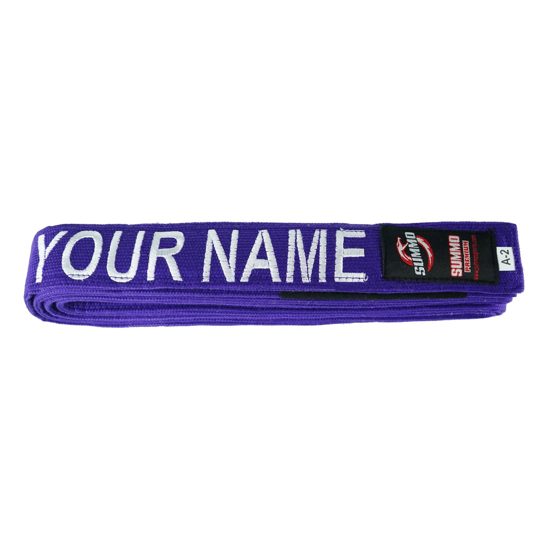 Premium Custom Name Brazilian Jiu Jitsu BJJ Belt - Summo Sports