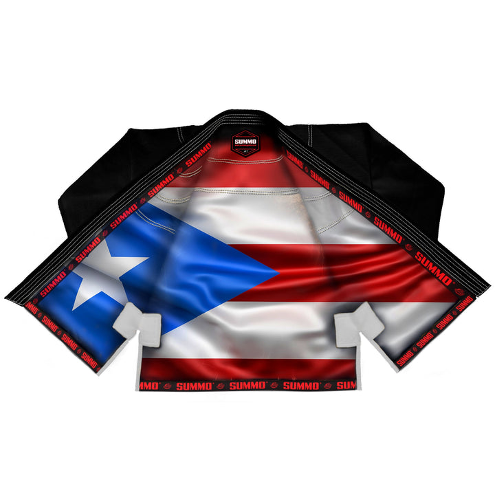 Puerto Rican Black Sublimation Brazilian Jiu Jitsu Gi (BJJ GI) - Summo Sports