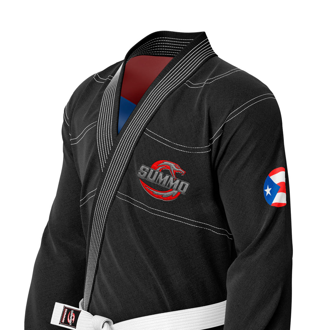 Puerto Rican Black Sublimation Brazilian Jiu Jitsu Gi (BJJ GI) - Summo Sports