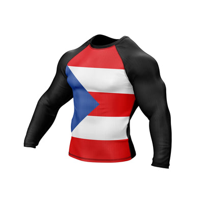 Puerto Rico Patriotic Rash Guard For Men/Women - Summo Sports