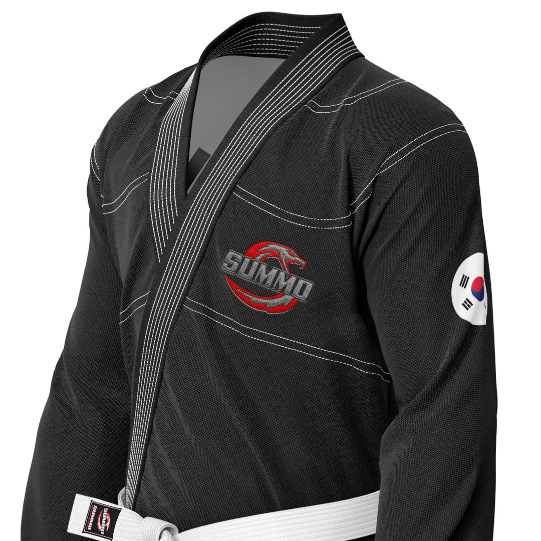 South Korean Black Sublimation Brazilian Jiu Jitsu Gi (BJJ GI) - Summo Sports