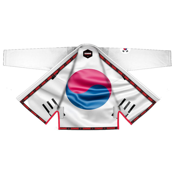 South Korean White Sublimation Brazilian Jiu Jitsu Gi (BJJ GI) - Summo Sports