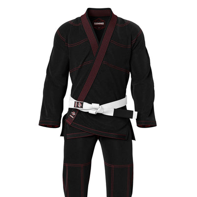 Summo Basic Black With Red Thread Brazilian Jiu Jitsu Gi (BJJ GI) - Summo Sports