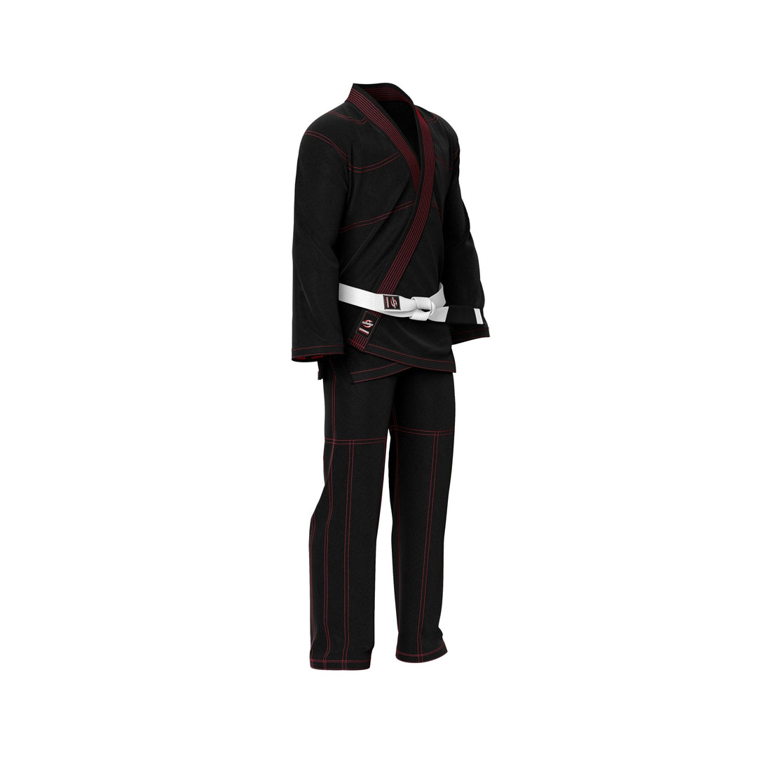 Summo Basic Black With Red Thread Brazilian Jiu Jitsu Gi (BJJ GI) - Summo Sports