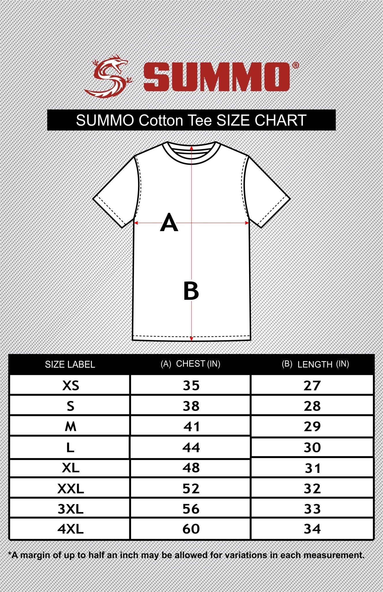 Summo Striker Combat Cotton Tee for Men/Women - Summo Sports
