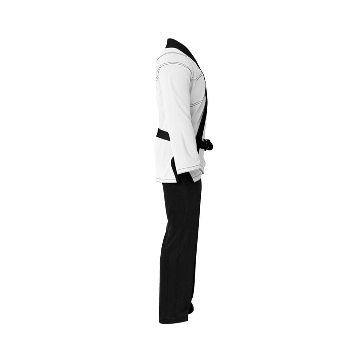 Sumpter White with Black Brazilian Jiu Jitsu Gi (BJJ GI) - Summo Sports