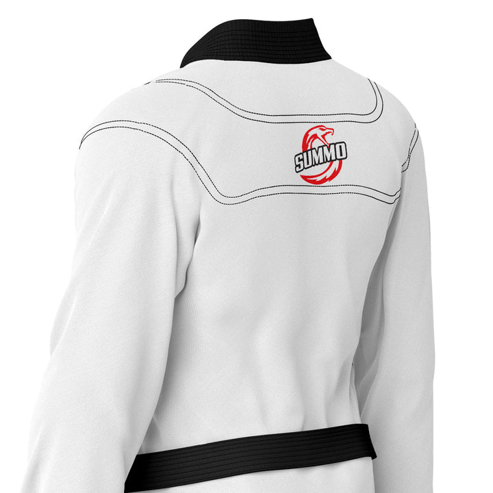 Sumpter White with Black Brazilian Jiu Jitsu Gi (BJJ GI) - Summo Sports