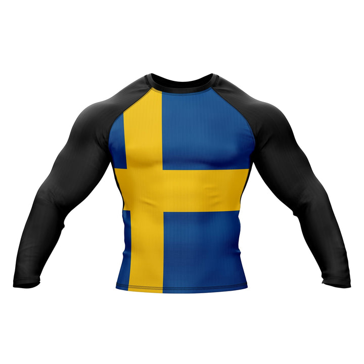 Sweden Patriotic Rash Guard For Men/Women - Summo Sports