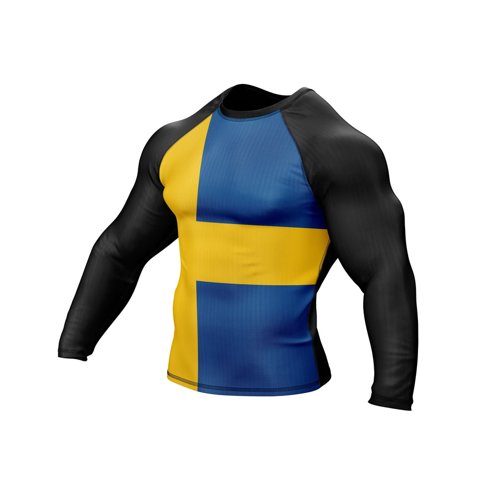 Sweden Patriotic Rash Guard For Men/Women - Summo Sports